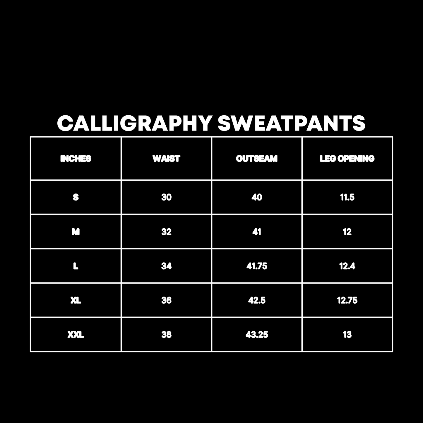 Calligraphy Sweatpants